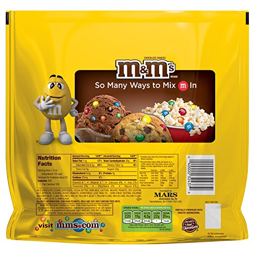 M&M's Peanut Candy, 19.2 Ounce (4 Bags) Z70146