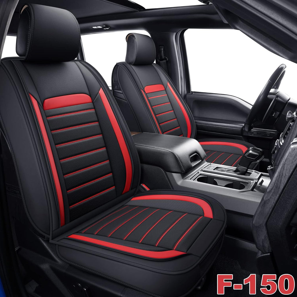 Gray Faux Leather Full Set Pickup Truck Seat Covers E45451