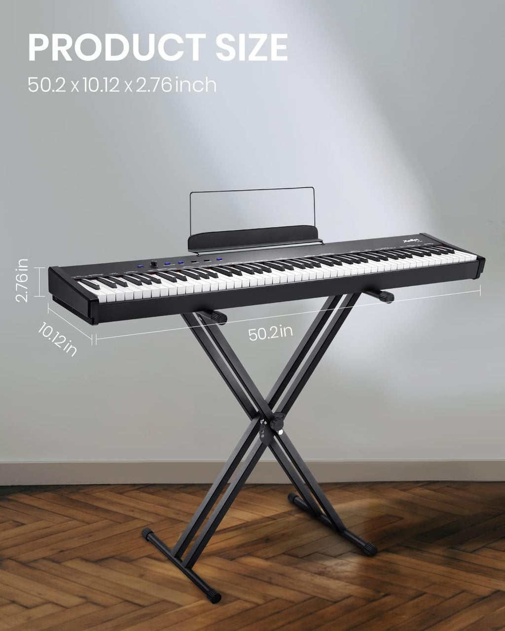 88-Key Semi-Weighted Digital Piano with Sustain Pedal M578535
