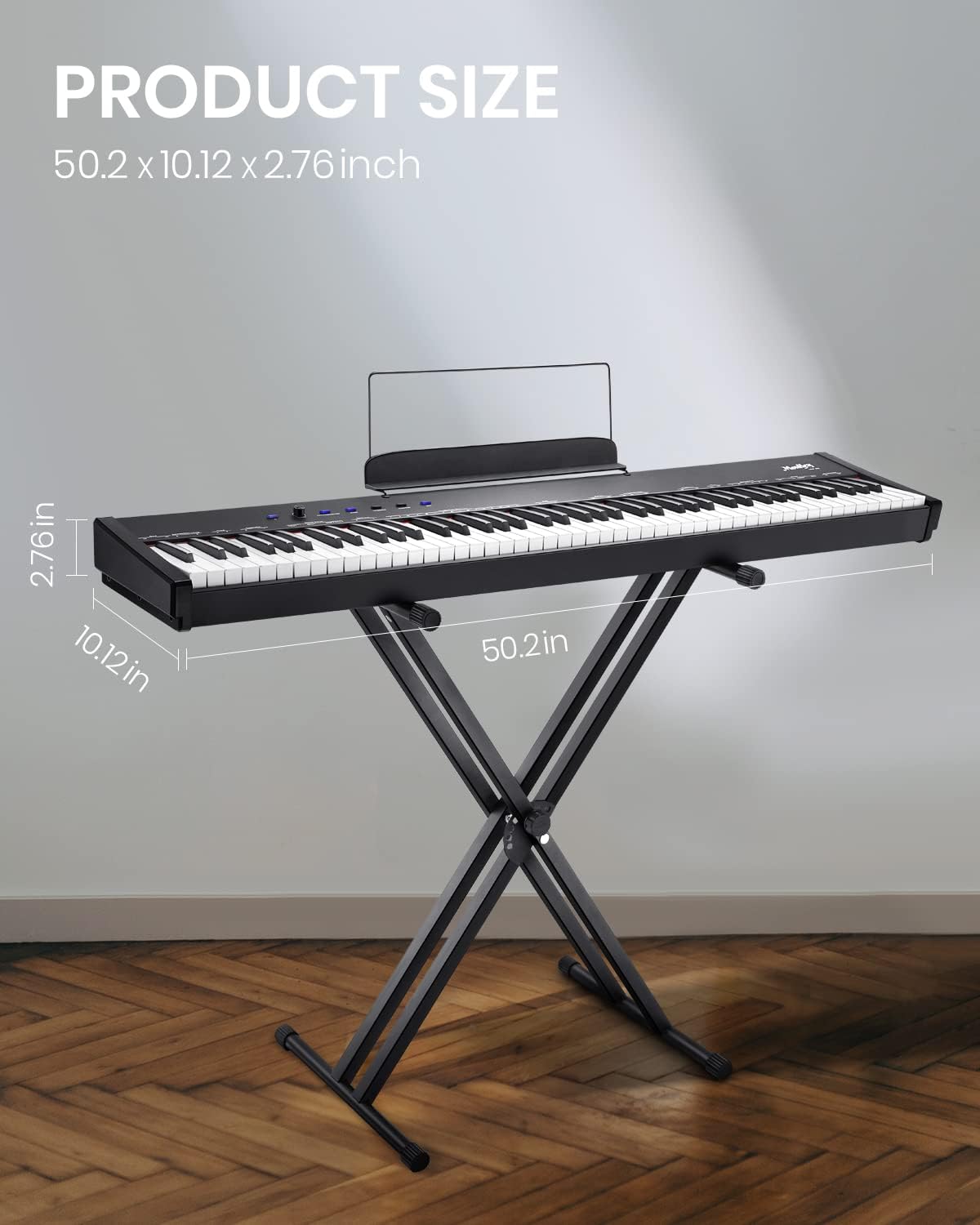 88-Key Semi-Weighted Digital Piano with Sustain Pedal M578535