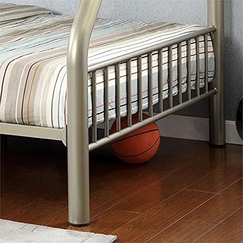Metallic Gold Metal Twin Over Full Bunk Bed F9702