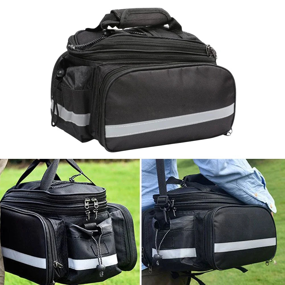 Bicycle Rear Rack Trunk Storage Bag with Reflective Strap T504
