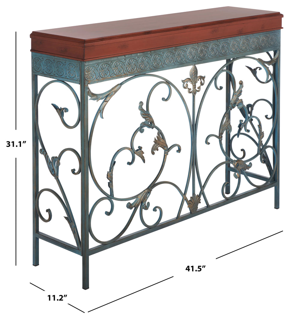 Brown Traditional Console End Table J826