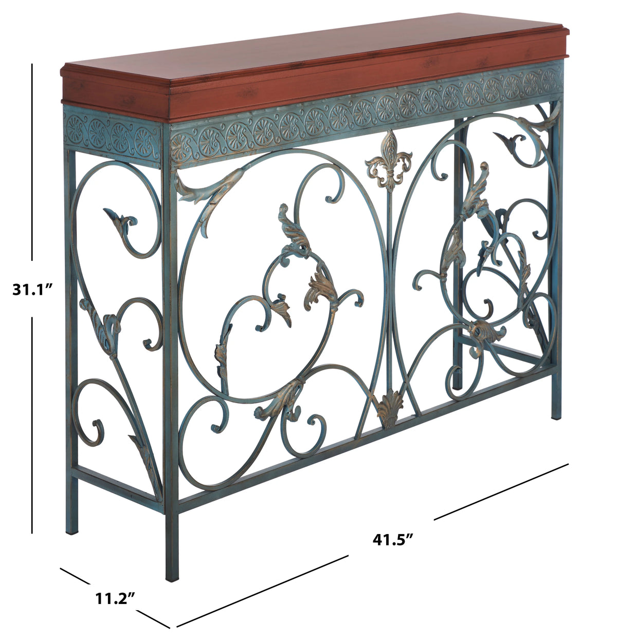 Brown Traditional Console End Table J826