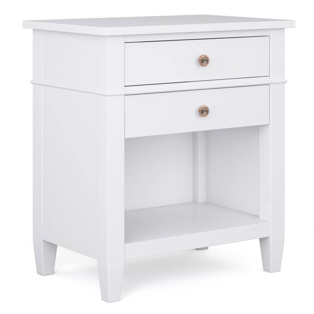 White 24 inch Wood Nightstand R8561