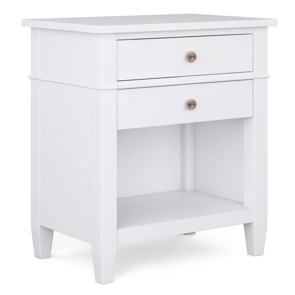 White 24 inch Wood Nightstand R8561