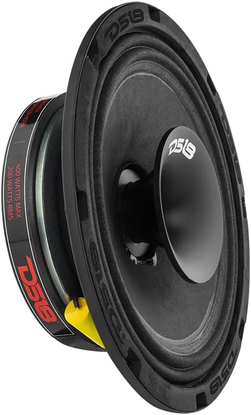 8 Inches Shallow Hybrid Mid-Range Car Audio Loudspeaker with Grill Included 400W Max 200W RMS 4 Ohms W91324