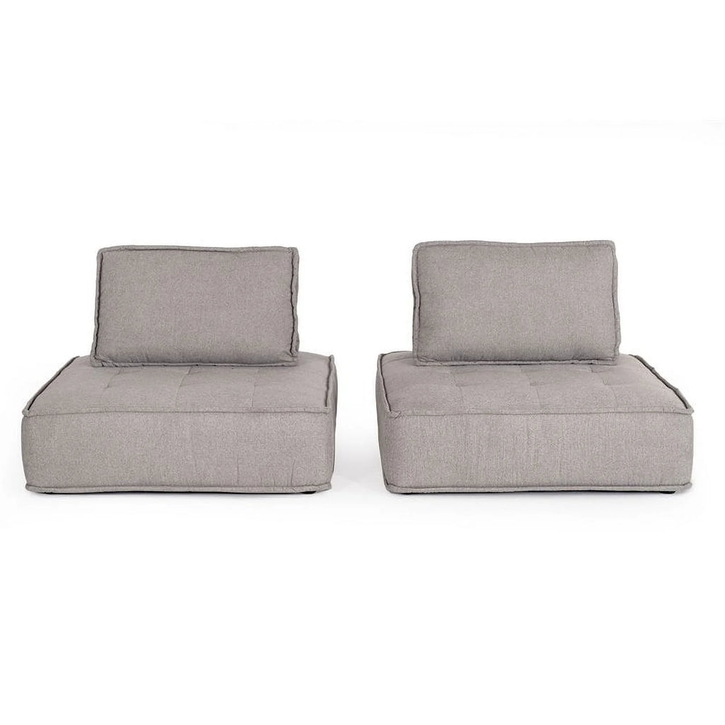 5-Piece Modern Fabric Modular Sectional Sofa in Gray J6228