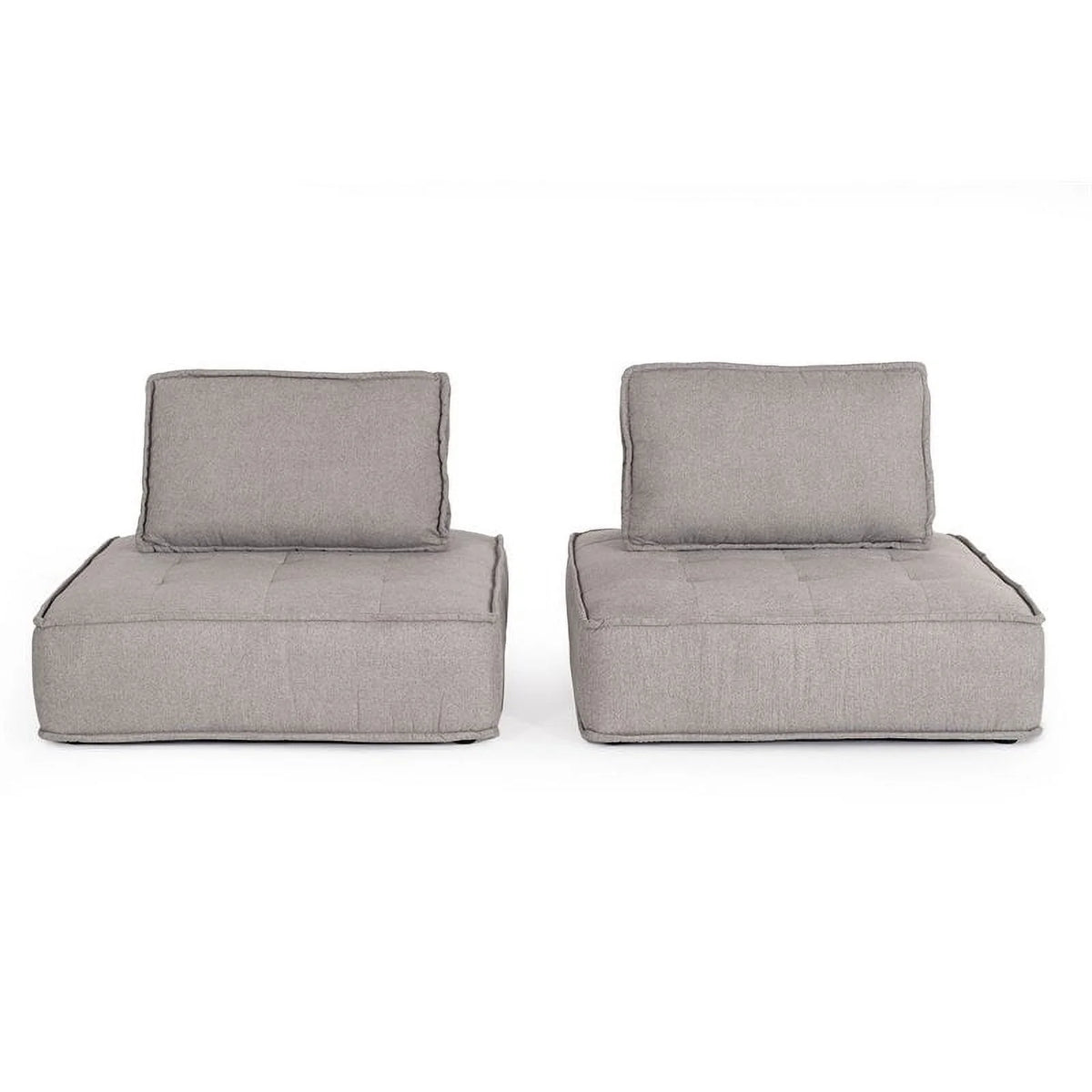 5-Piece Modern Fabric Modular Sectional Sofa in Gray J6228
