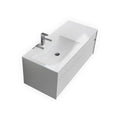 48 in. Gloss White Wall Mount Bathroom Vanity K118