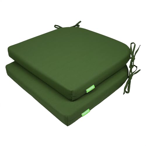 Outdoor Chair Cushions Set of 2 with Ties Water Repellant Fade Resistant I643341