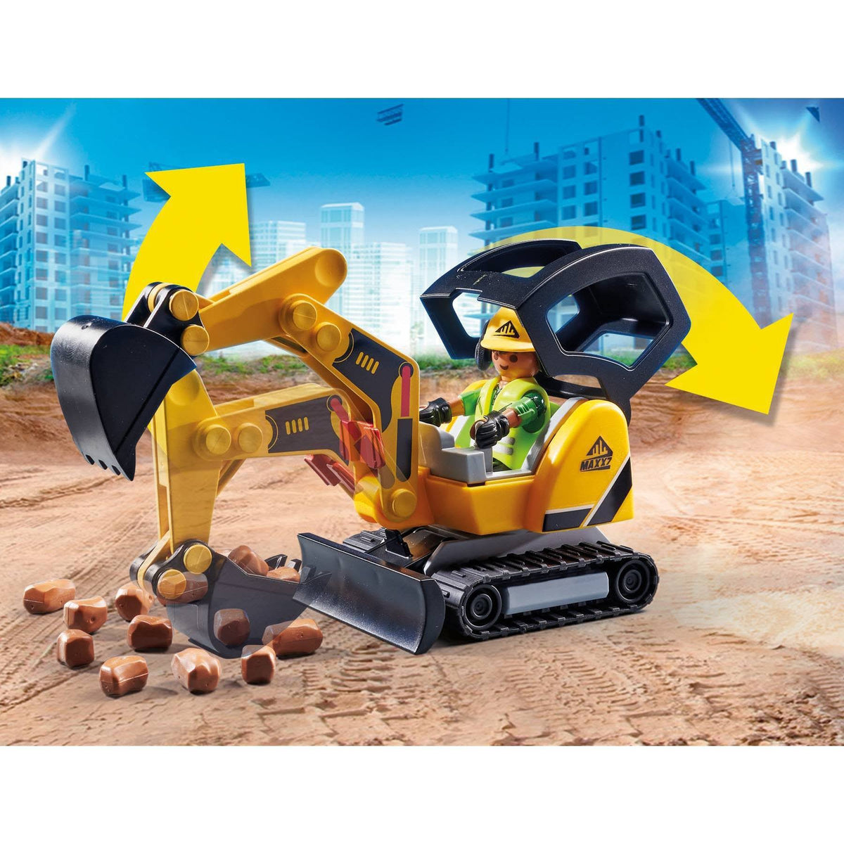 Mini Excavator with Building Section U5433