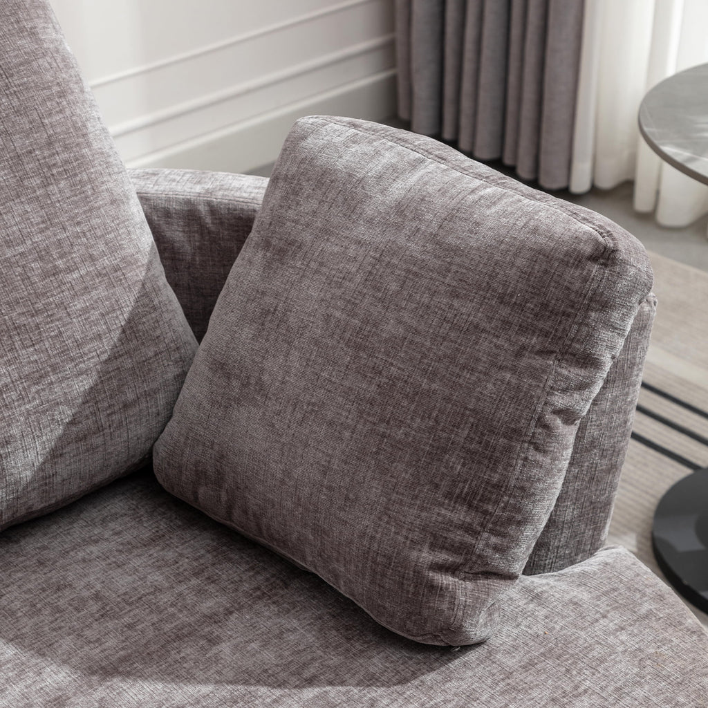 Oversized Round Swivel Accent Chair with 3 Pillows M14959