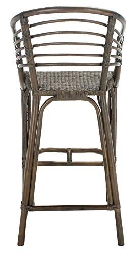 Dark Brown Rattan Bar Stool K386
