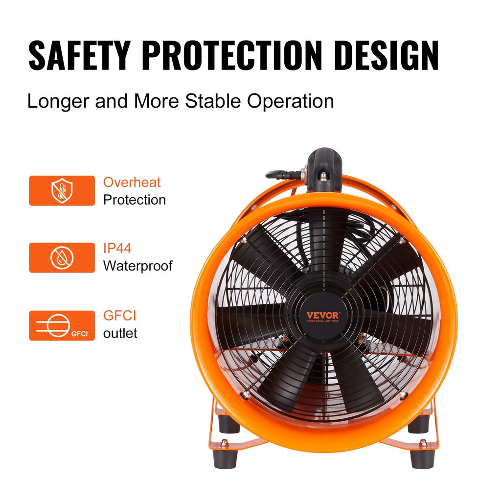 16" Portable Extractor Fan Blower with 33ft Duct Hose N37159