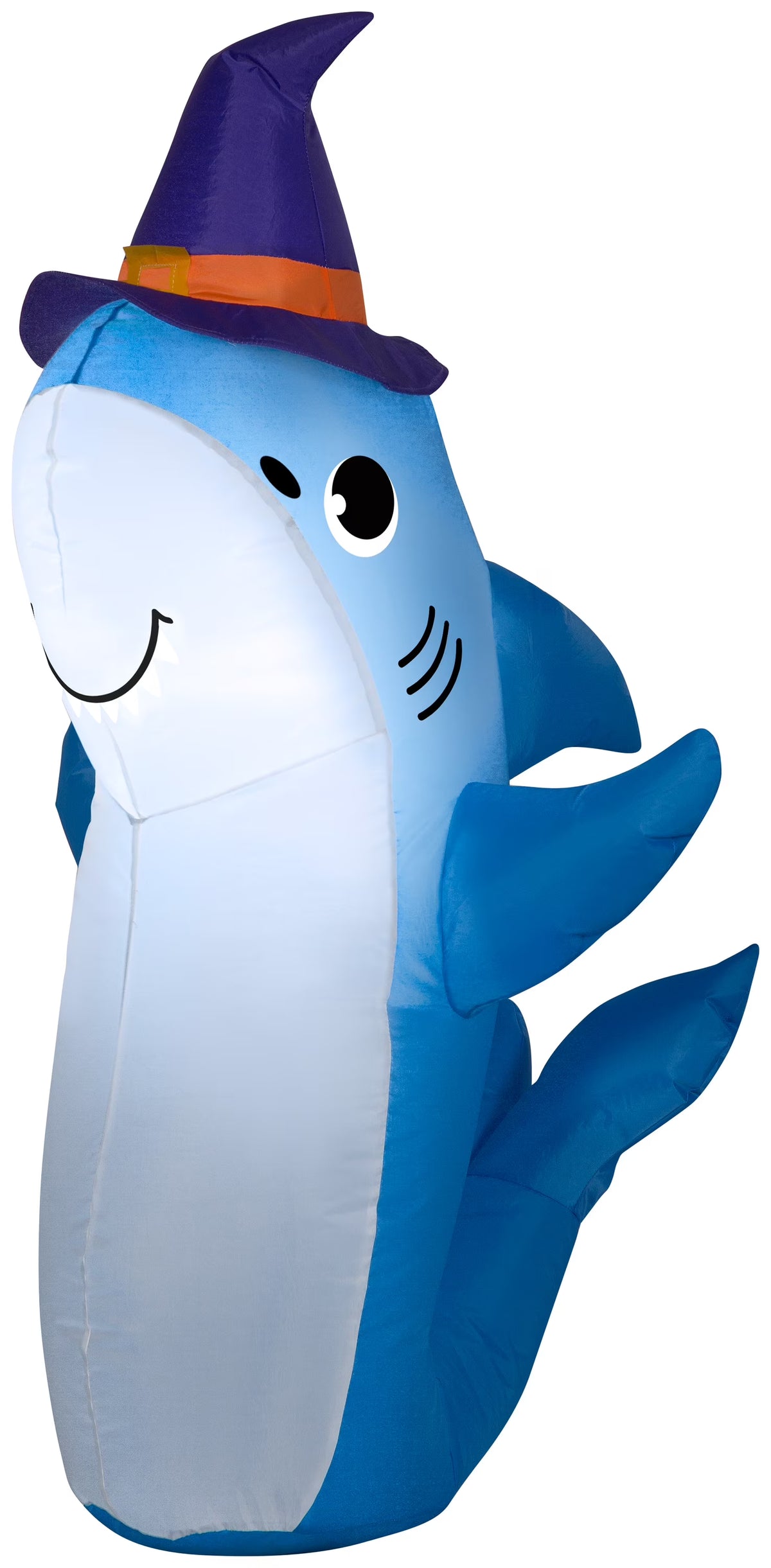 Inflatable Shark with Witch Hat, 3.5 ft Tall, Multicolored S336850