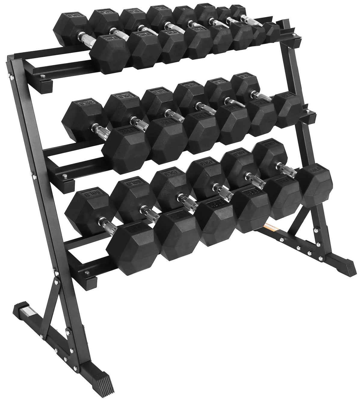 150 LB Dumbbell Set with A-Frame Rack S8905