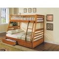 Espresso Pine Wood Twin Over Full Bunk Bed B47945