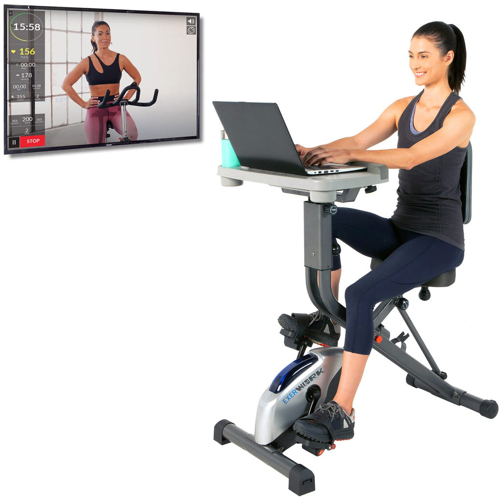 Folding Exercise Desk Bike with Bluetooth C43082