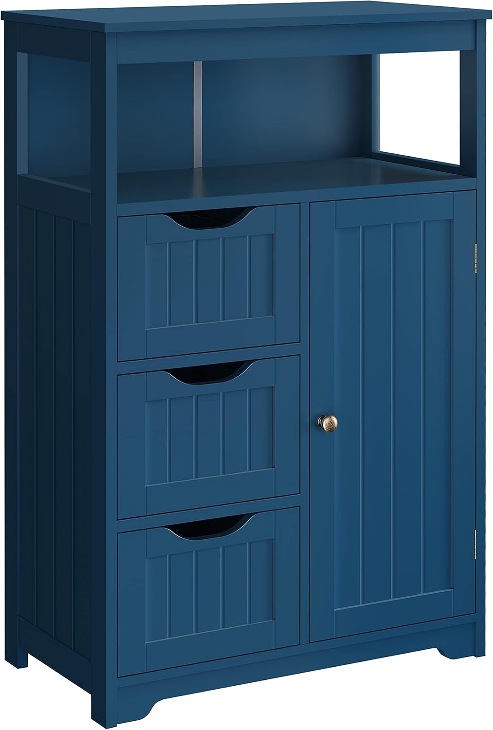 White Free Standing Wooden Bathroom Floor Cabinet U98926