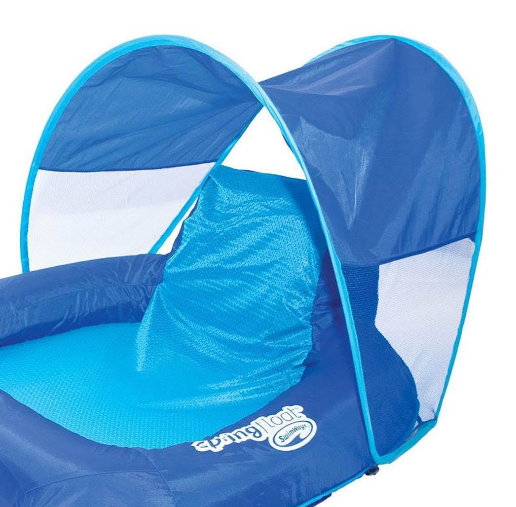 Blue 6 Pack Pool Lounge Chair with Sun Canopy X282