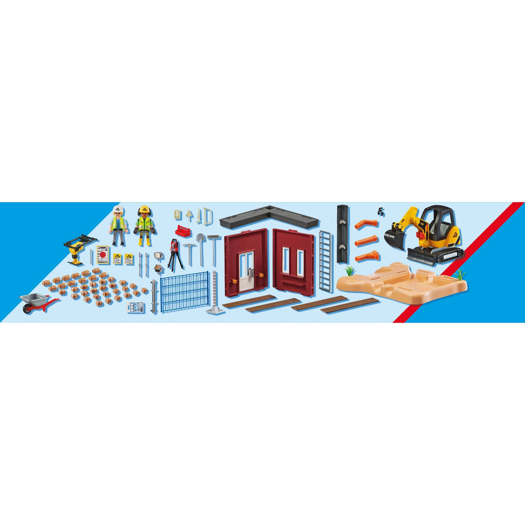 Mini Excavator with Building Section U5433
