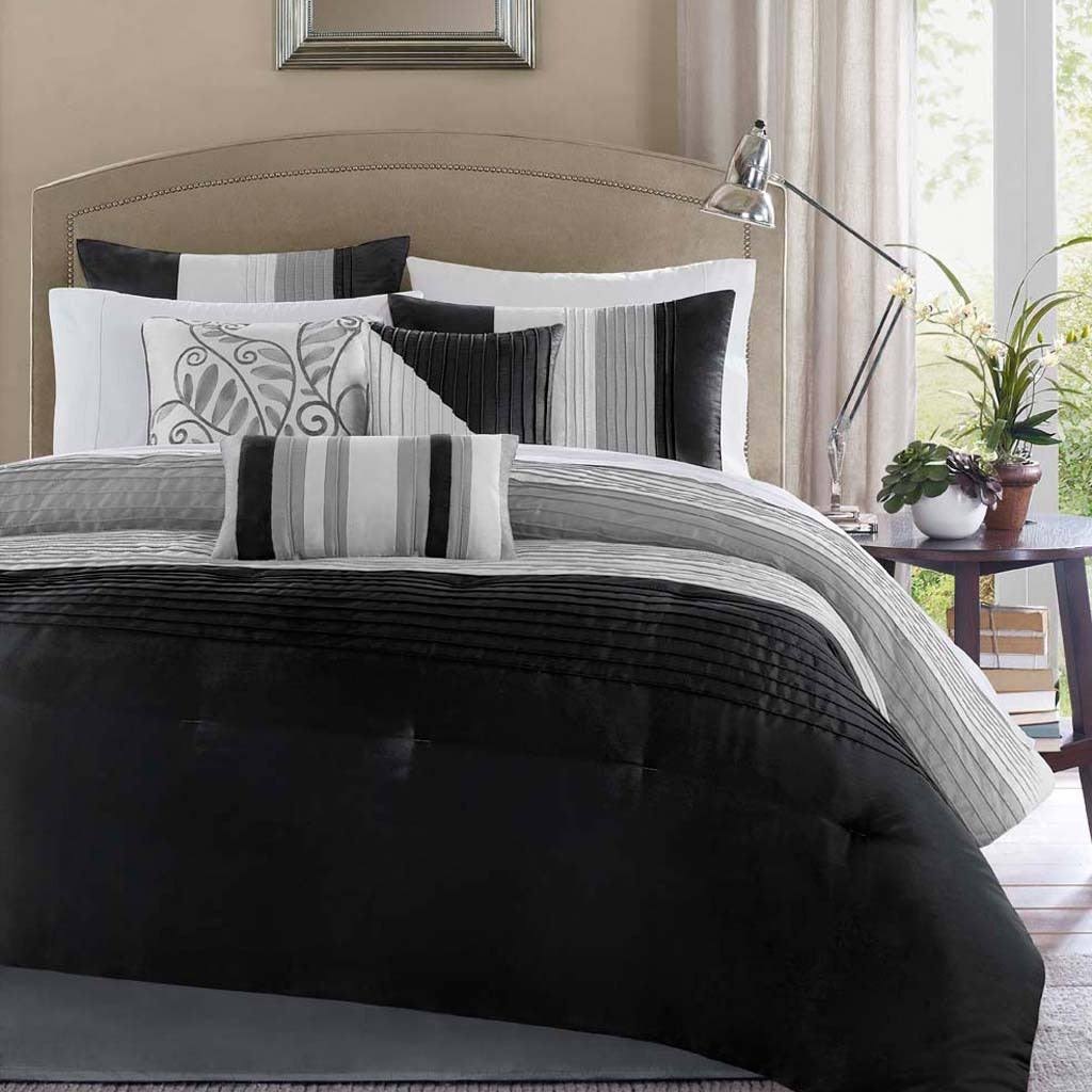 Black 7-Piece Comforter Set H5908