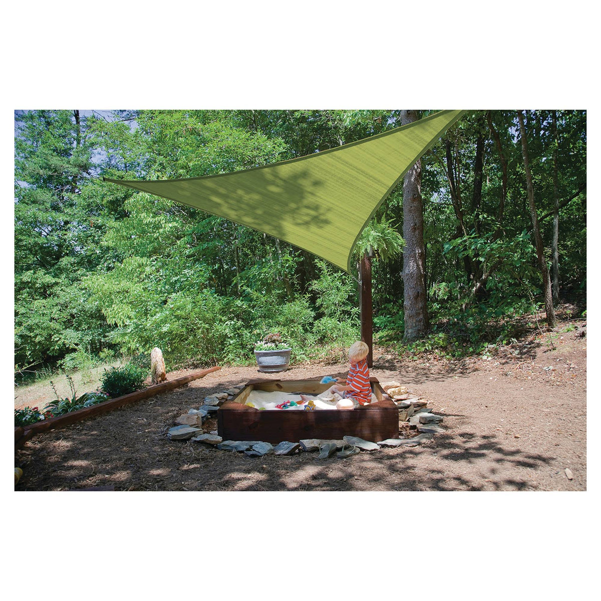 16& Lime Green Triangle Shade Sail O84782