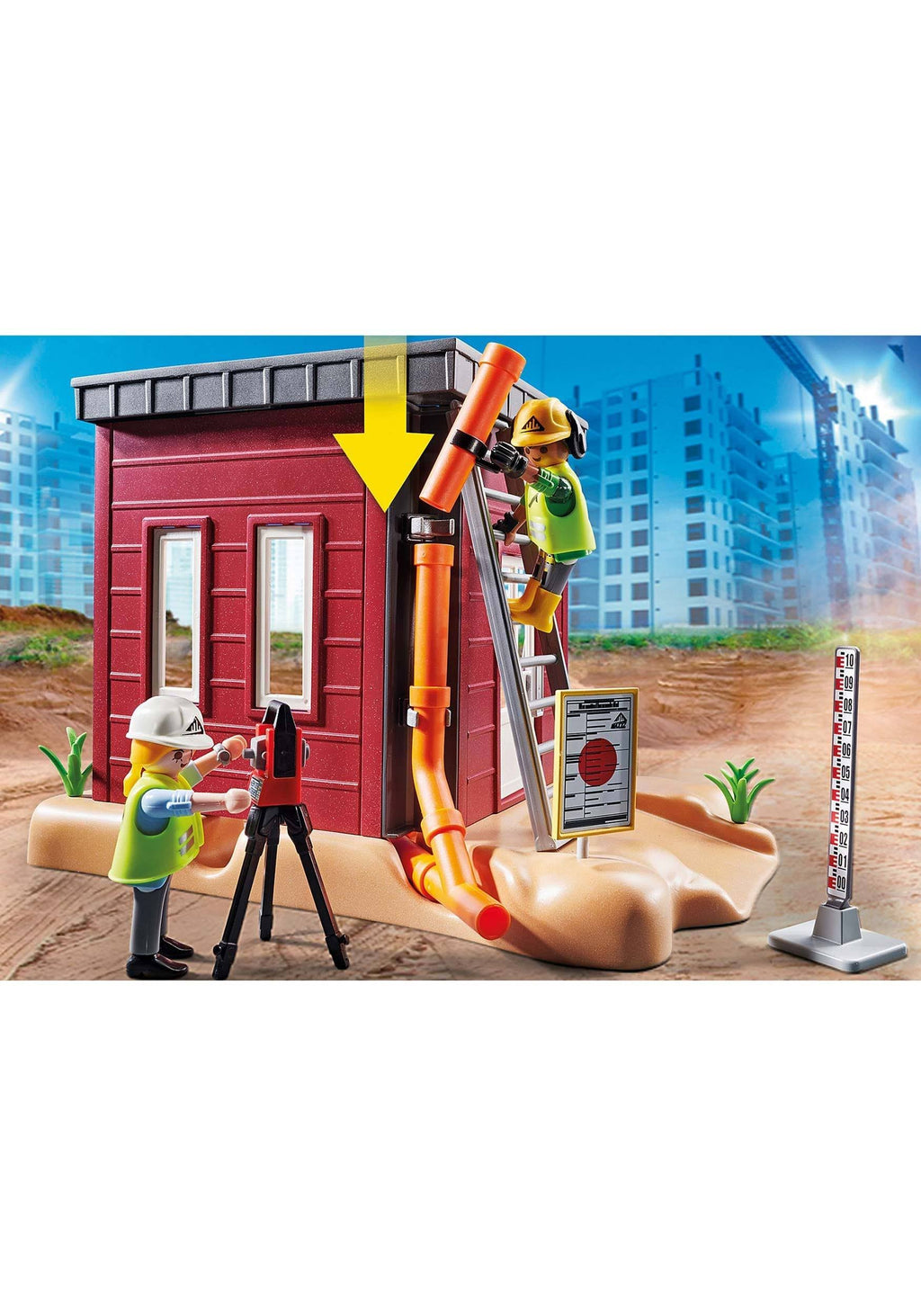 Mini Excavator with Building Section U5433