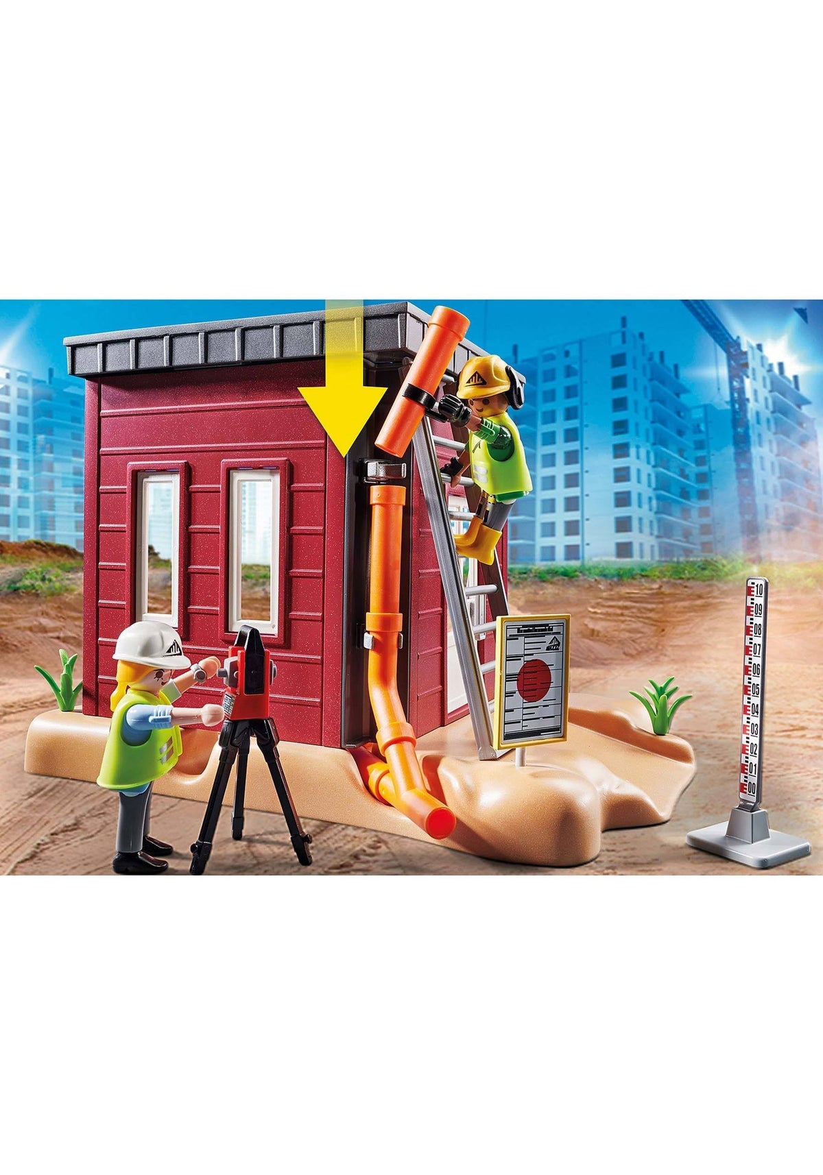 Mini Excavator with Building Section U5433