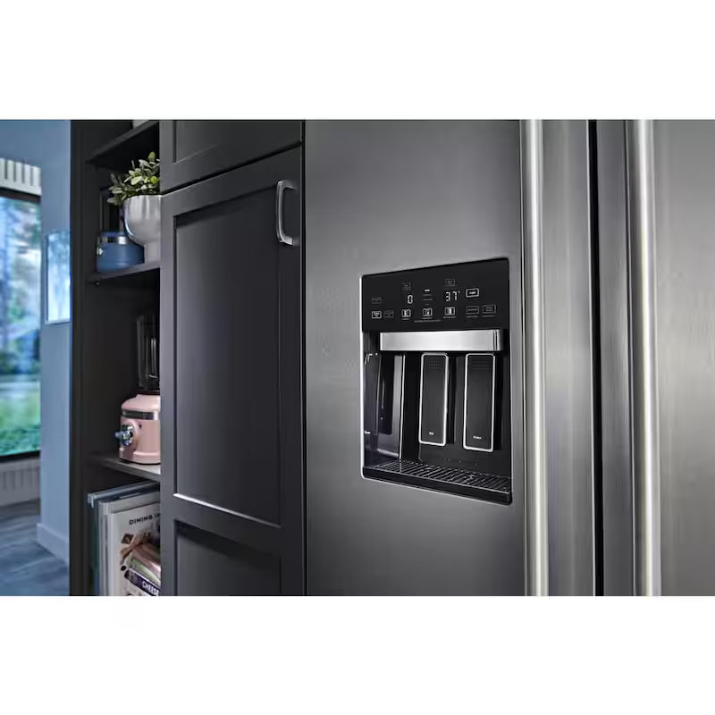 36 in. 20.8 cu. ft. Side-by-Side Refrigerator in Stainless Steel H632