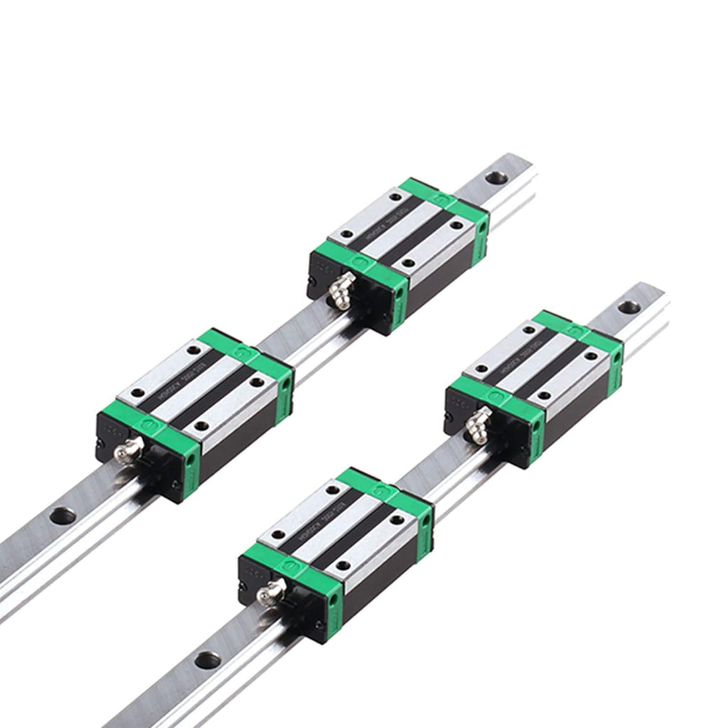 Linear Rail 2X HGR20-1000mm Slide Guideway + 4X HGH20CA Bearing Block Carriage for DIY CNC Y26068