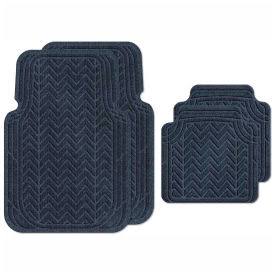 Navy Waterhog Car Mats with Chevron Pattern, Full Set of 4 G4094