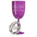 14 oz Double Wall Vacuum Insulated Stainless Steel Wine Tumbler with Lid L999590