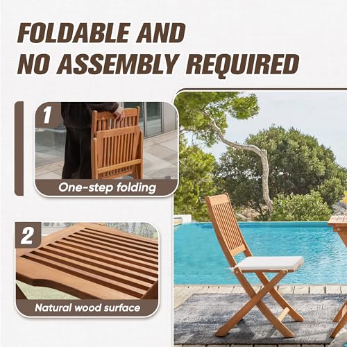 3 Piece Acacia Wood Folding Patio Bistro Set R5148