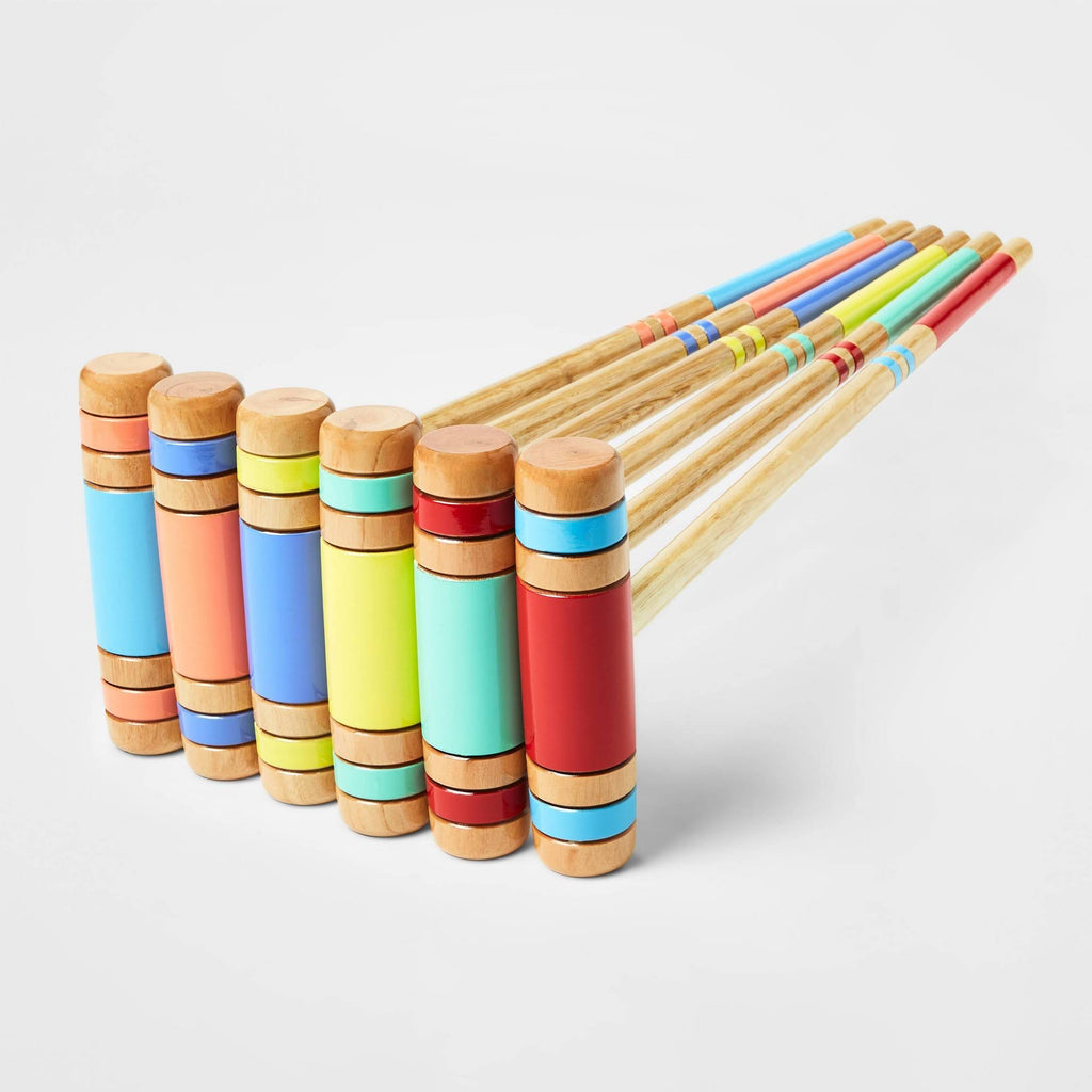 24 Pieces Croquet Game Set with Storage Carry Bag C201