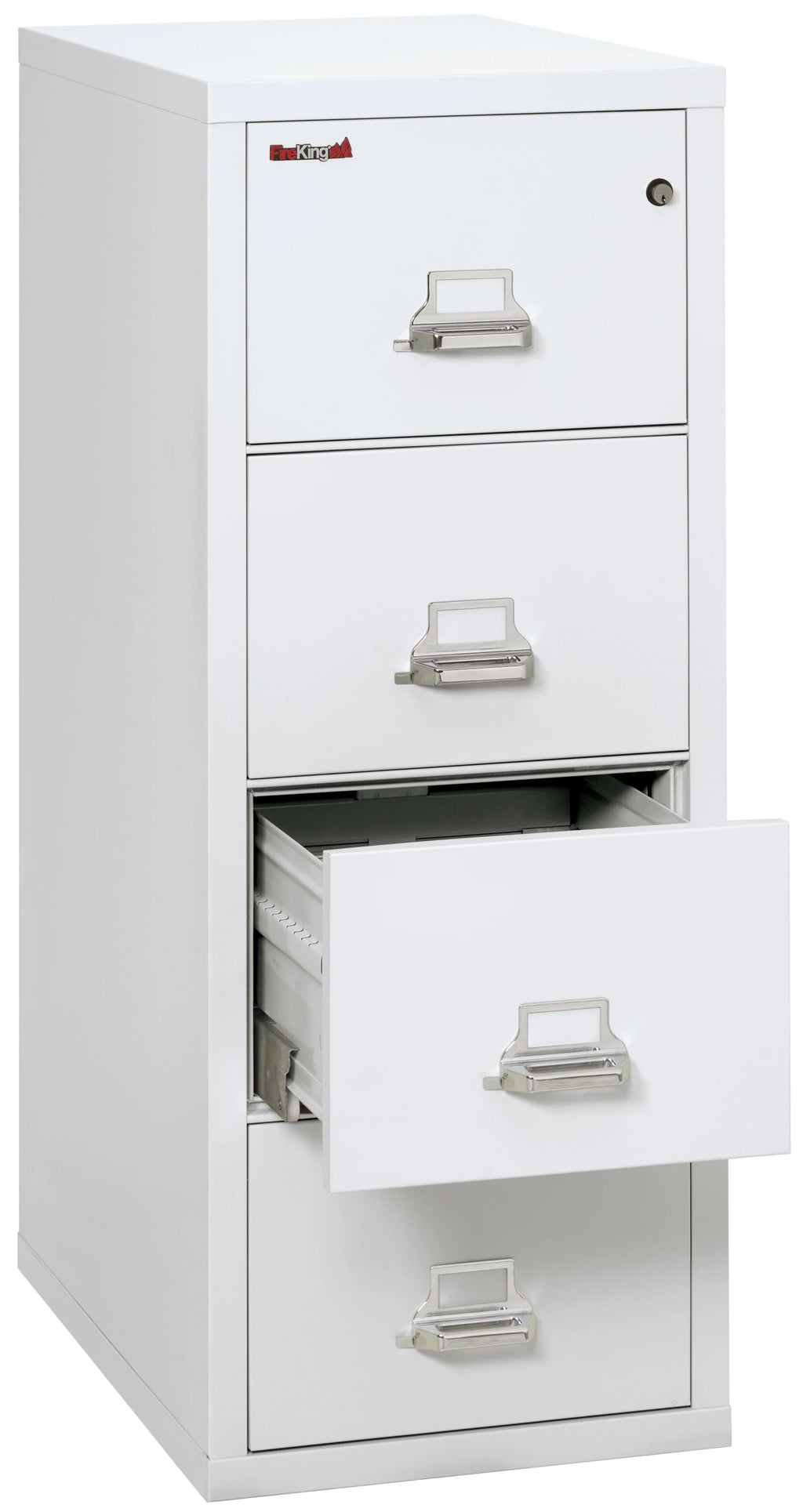 Arctic White 4 Drawer Fire Resistant File Cabinet I749