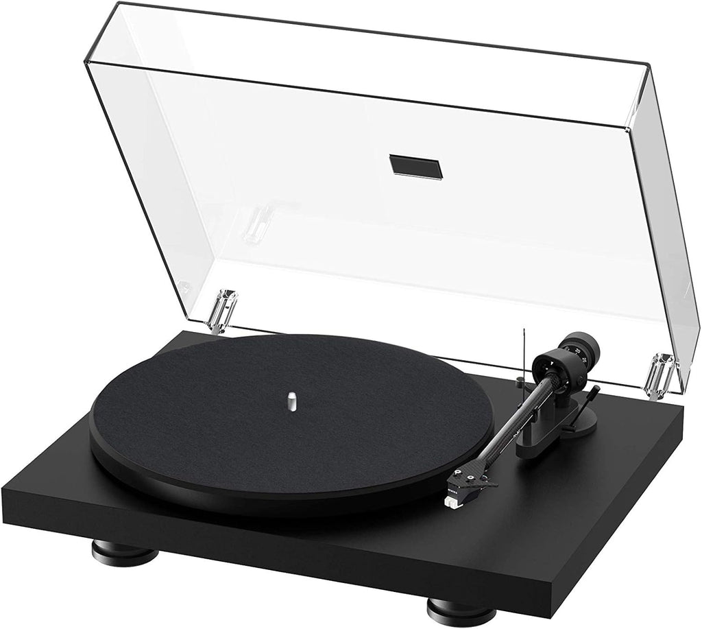 High Gloss White Turntable with Carbon Fiber Tonearm F88876