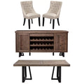 4 Piece Dining Table Side Chairs Sideboard Set S462