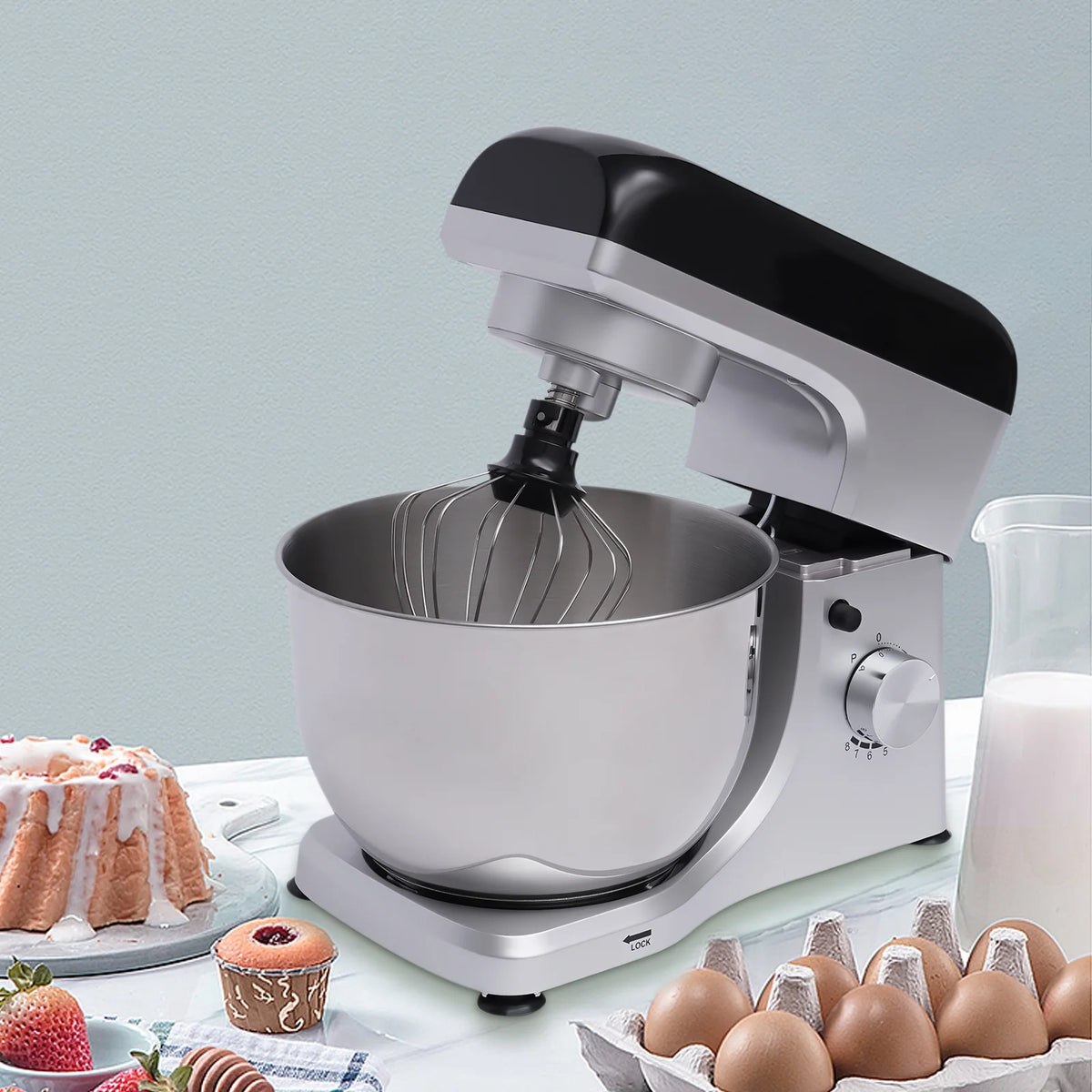 4.5L 1000W Electric Stand Mixer with Hook Attachments Y679