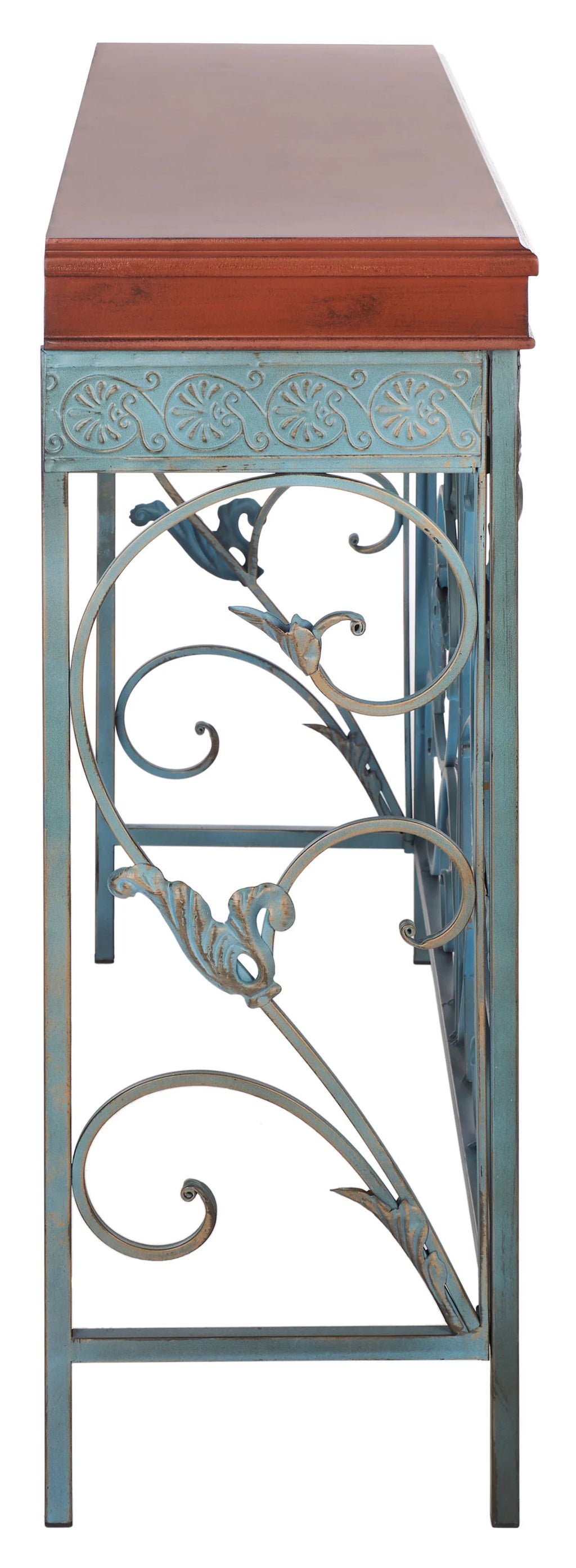 Brown Traditional Console End Table J826