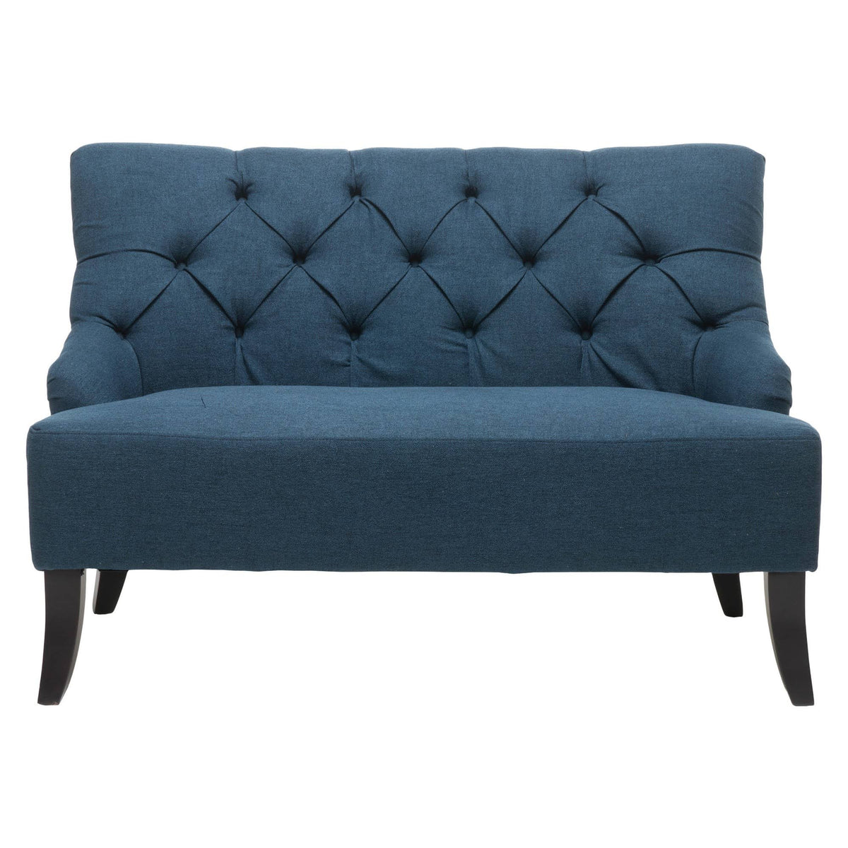 Dark Blue Fabric Settee B6451
