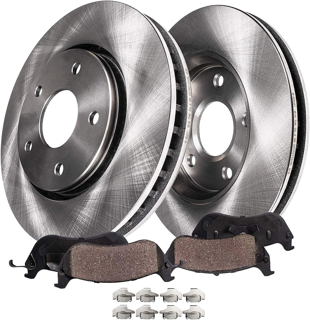 352mm 5-Lug Rear Disc Rotors Brake Pads 4pc Set O359535