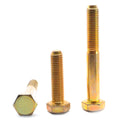 1/2x22-13 x 3 3/4x22 Coarse Thread Grade 8 Hex Cap Screw Alloy Steel Yellow Zinc Plated Pk 75 F10561