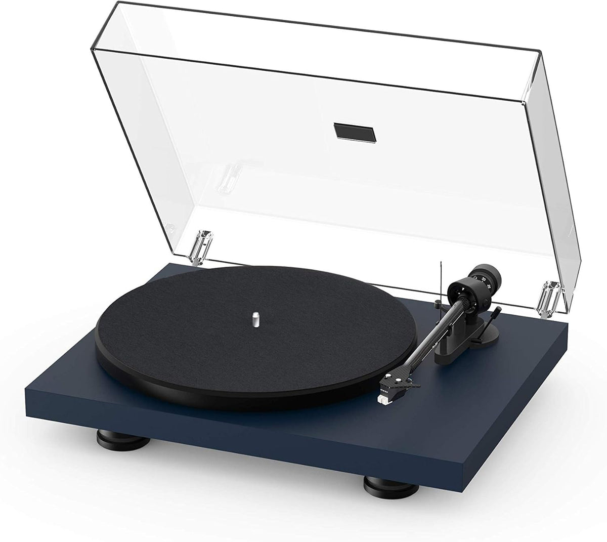 High Gloss White Turntable with Carbon Fiber Tonearm F88876