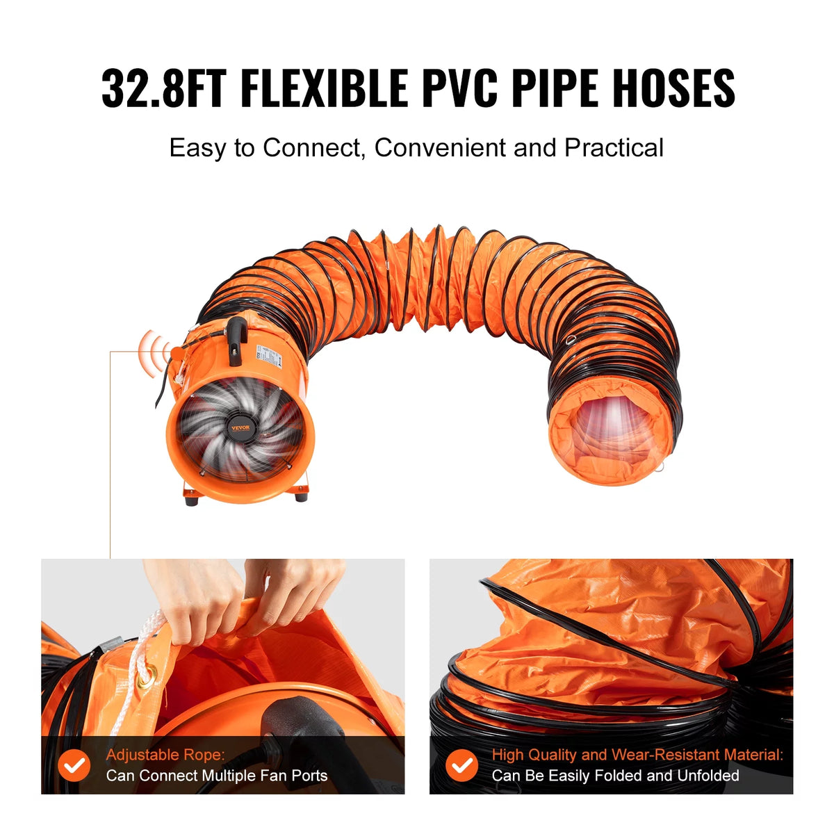 16" Portable Extractor Fan Blower with 33ft Duct Hose N37159
