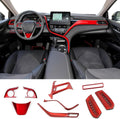 Carbon Fiber Black 10Pcs Car Interior Trim Set V8311