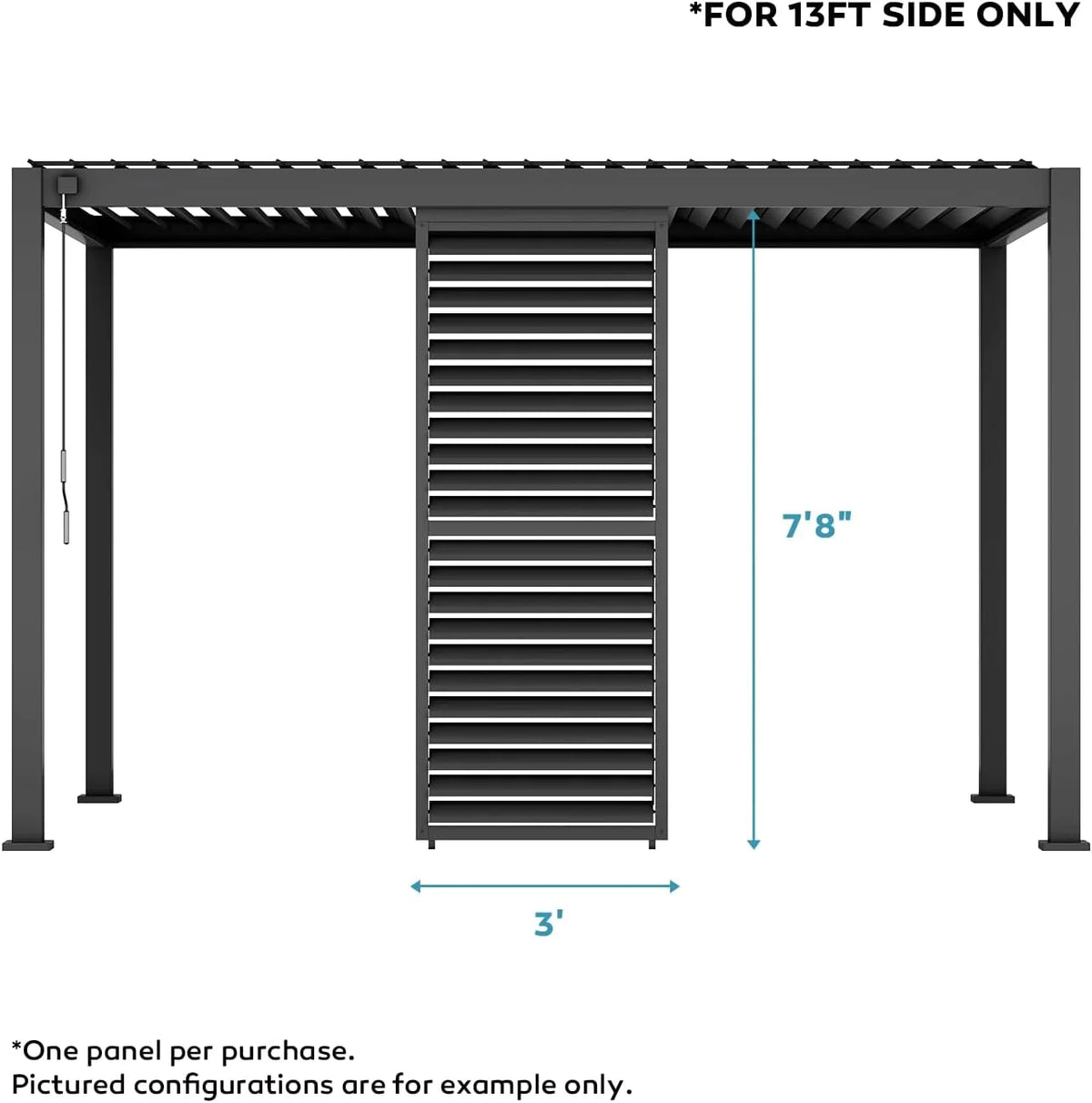 Aluminum Louvered Sun Shade Shutter Wall Panel E9499