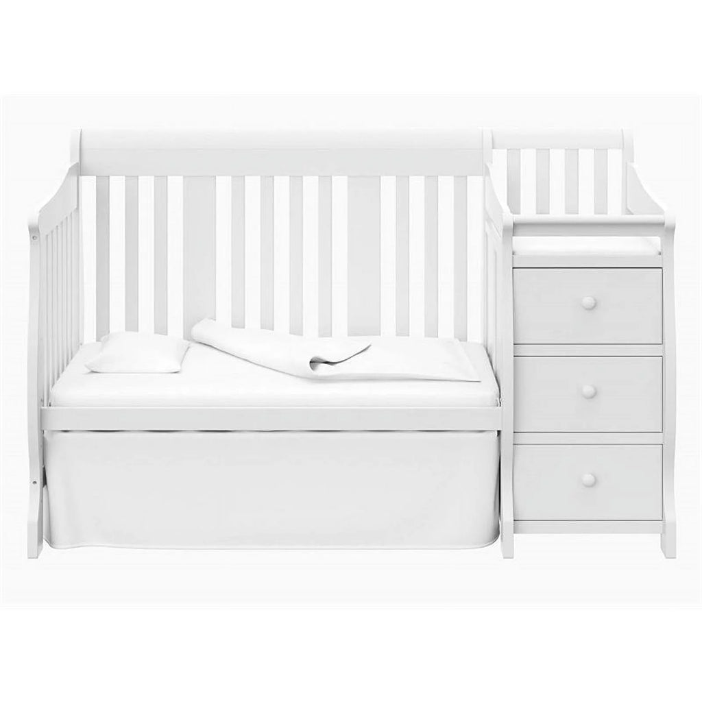 4-in-1 Convertible Crib and Changing Table Set in White R8142