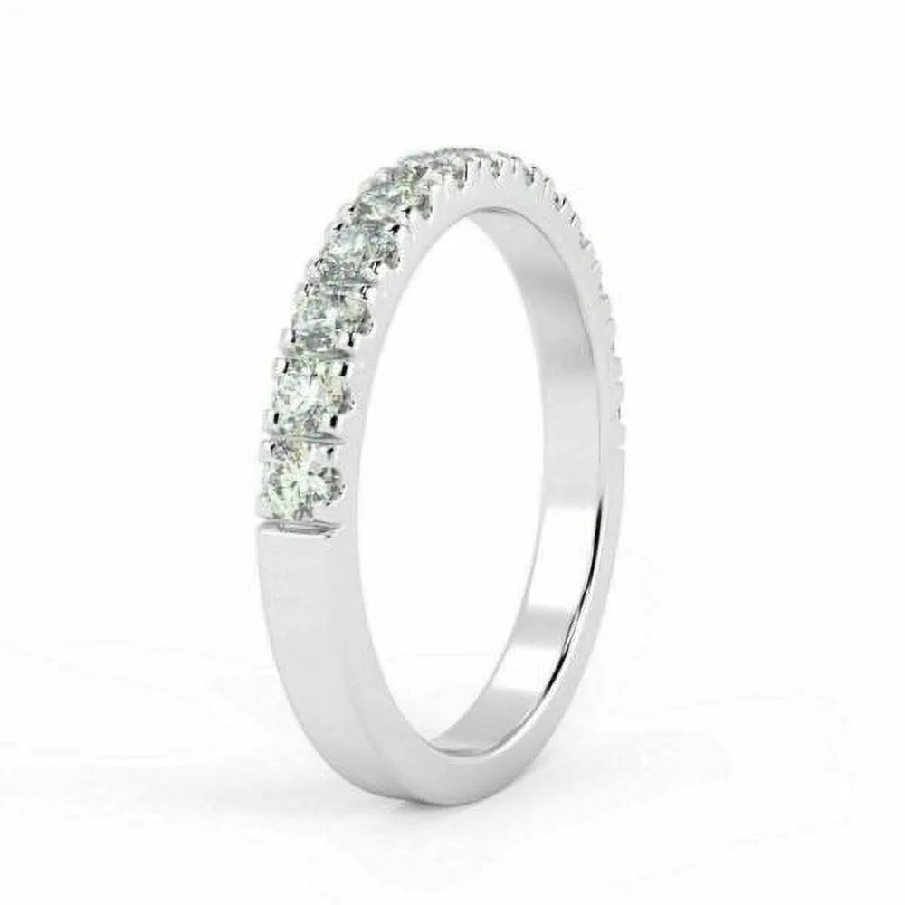 18 K White Gold Half Eternity Diamond Ring F8605
